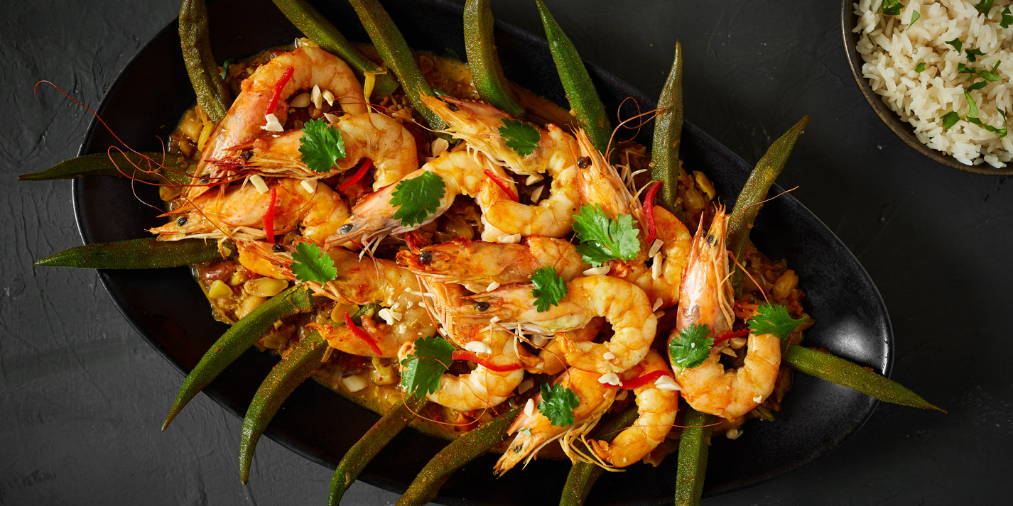 image of Caril De Camarão Com Quiabos recipe by Great British Chefs