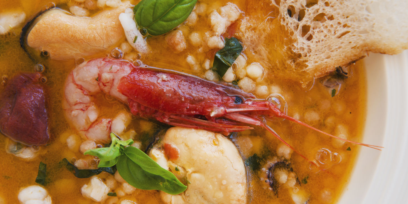 Seafood Soup Recipe with Fregula - Great Italian Chefs