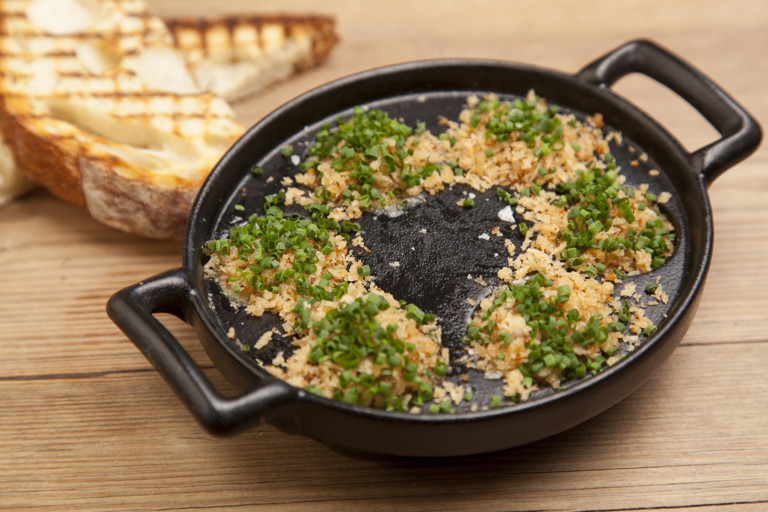 Snails with garlic butter and Gorgonzola