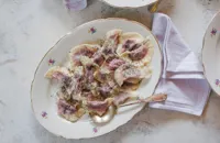 Casunziei all’ampezzana – beetroot stuffed ravioli with poppy seeds