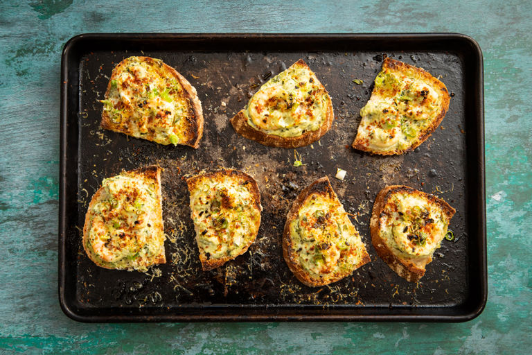 Herby prawn toasts