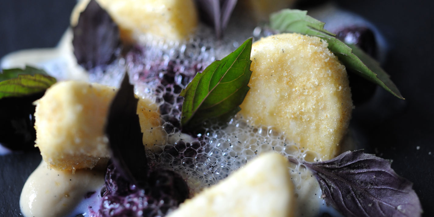 Goat's Curd Parfait Recipe, Blueberries & Basil - Great British Chefs