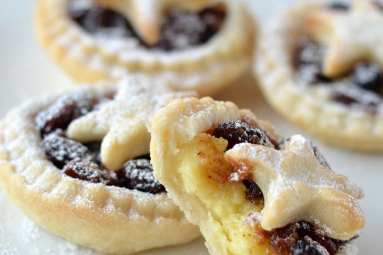 Mincemeat and custard pies