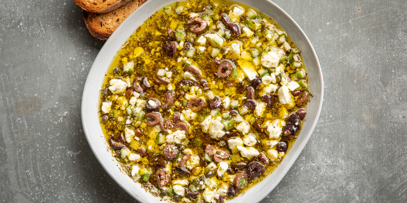 Greek Salad Dipping Oil Recipe - Great British Chefs