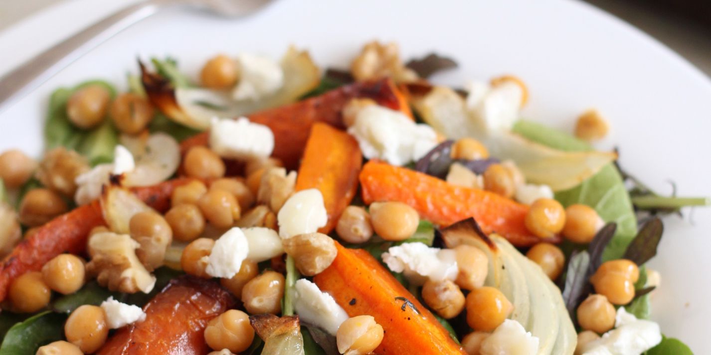 Roasted Carrot, Chickpea And Walnut Salad Recipe - Great British Chefs