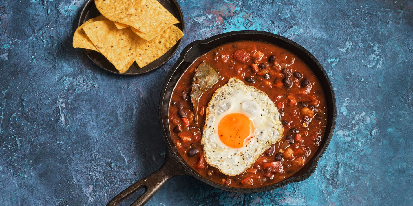 Cowboy Beans with Fried Eggs Recipe - Great British Chefs