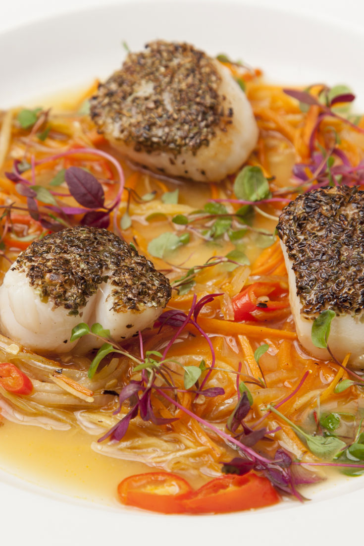 Scallops With Seaweed Recipe Great British Chefs