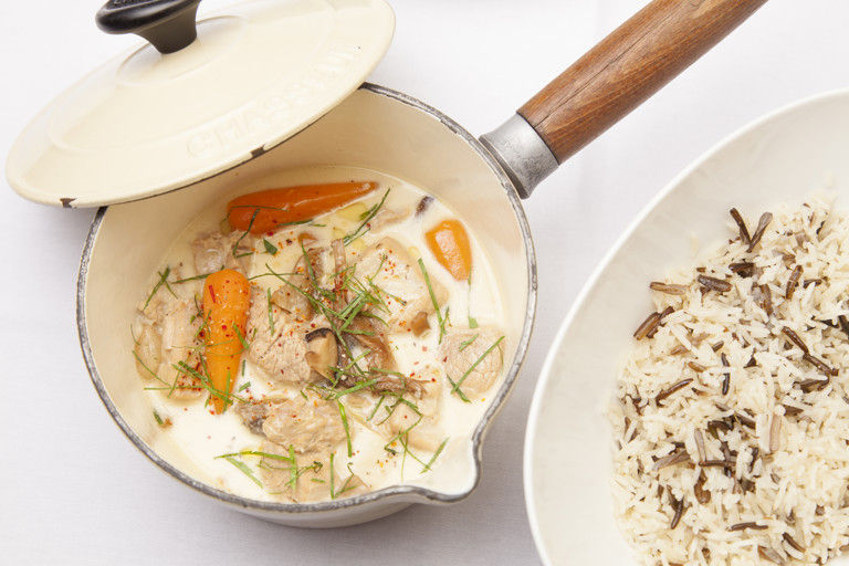 Blanquette de veau recipe with pilau rice