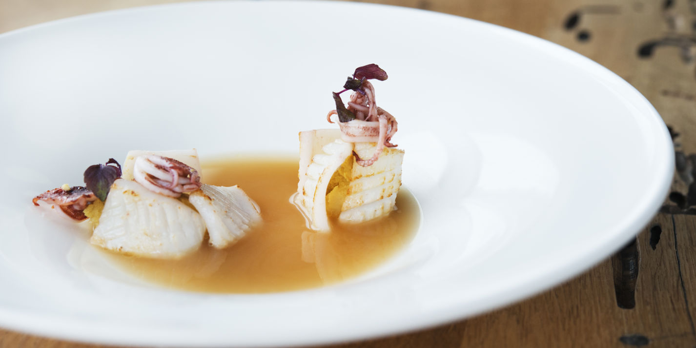 Squid Broth Recipe with Rosemary and Chickpeas - Great Italian Chefs