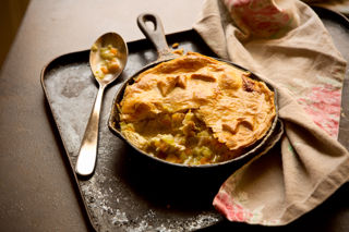 Homemade chicken pie