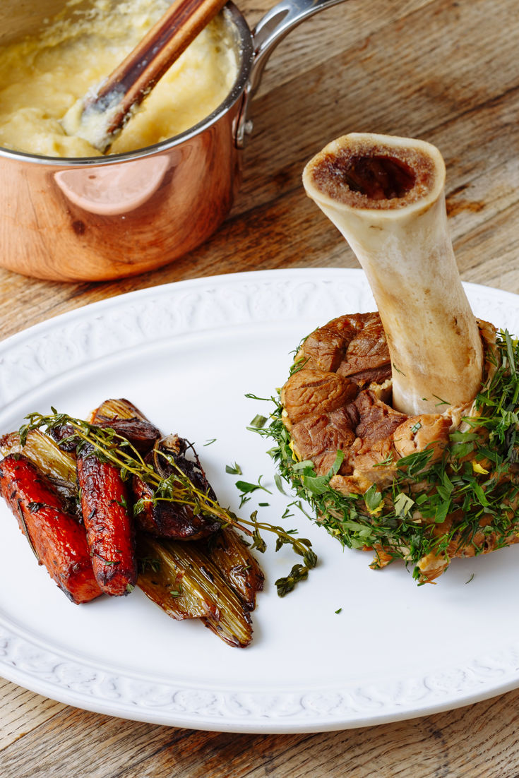 Braised Veal Shank with Polenta Great British Chefs