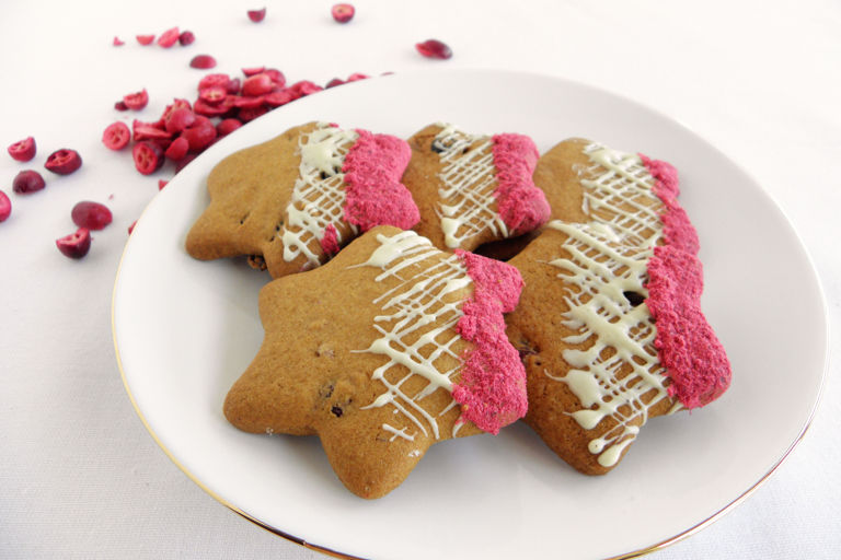 Cranberry and white chocolate Christmas biscuits
