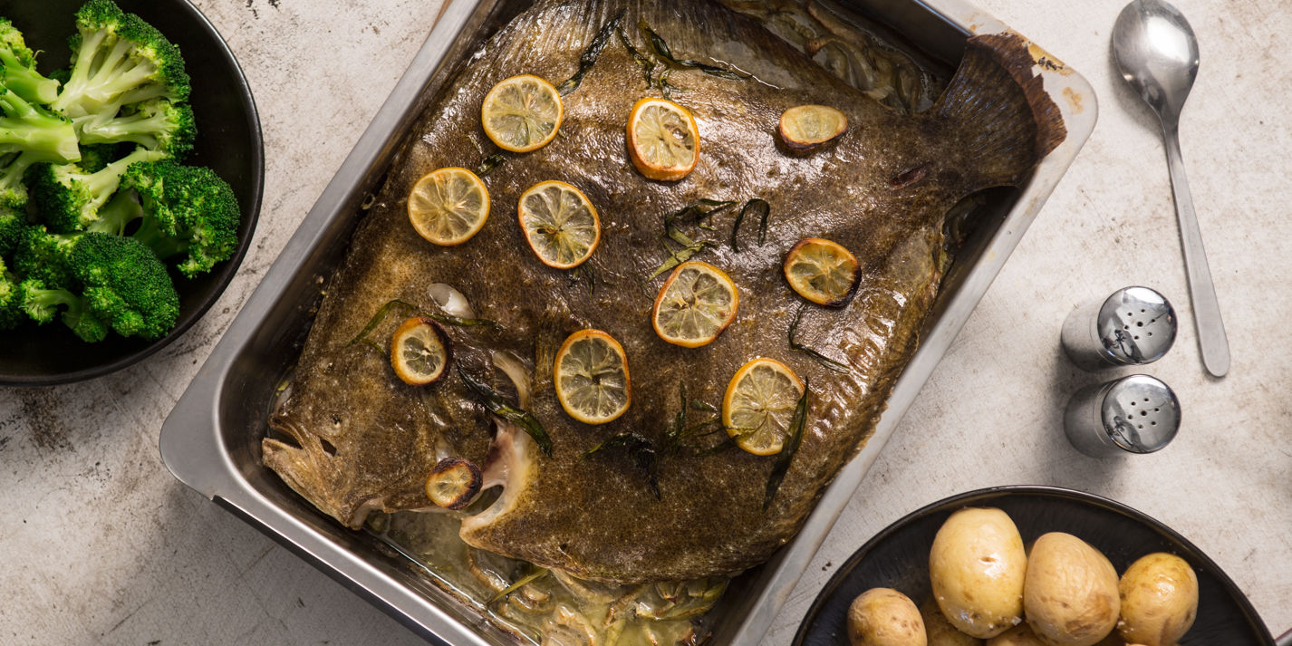 Roast turbot with fennel, tarragon and lemon recipe - Great British Chefs