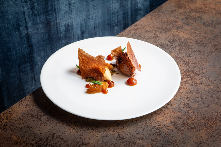 Bitter chocolate and pumpkin