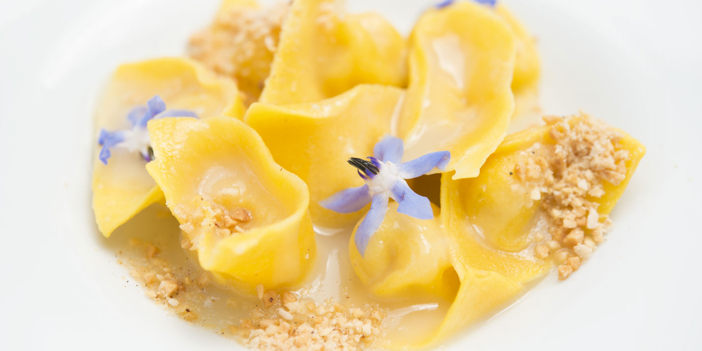 Tortelli with Parmesan and Lavender Recipe  - Great Italian Chefs-image