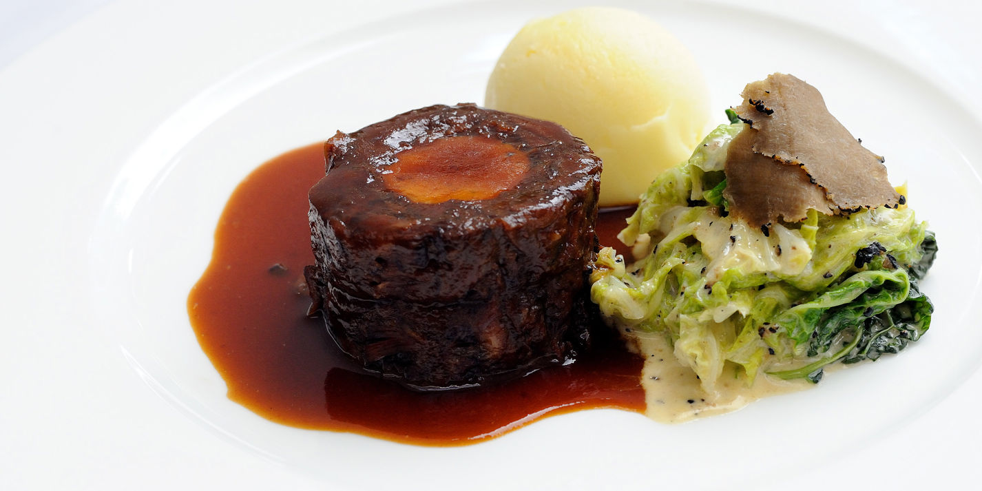 Oxtail With Boudin Blanc & Creamed Cabbage Recipe - Great British Chefs
