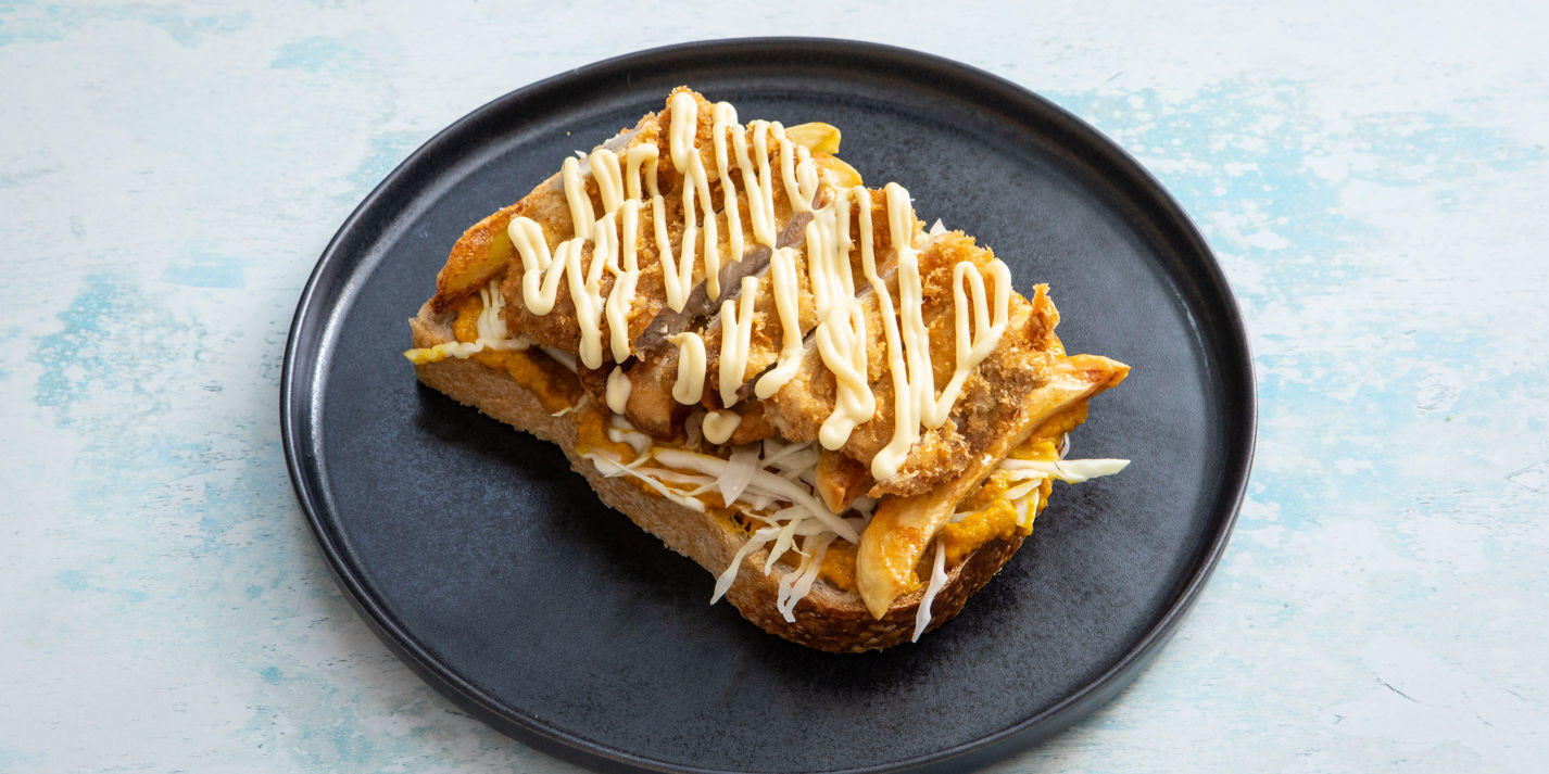 Chip and Katsu Open Sandwich Recipe - Great British Chefs