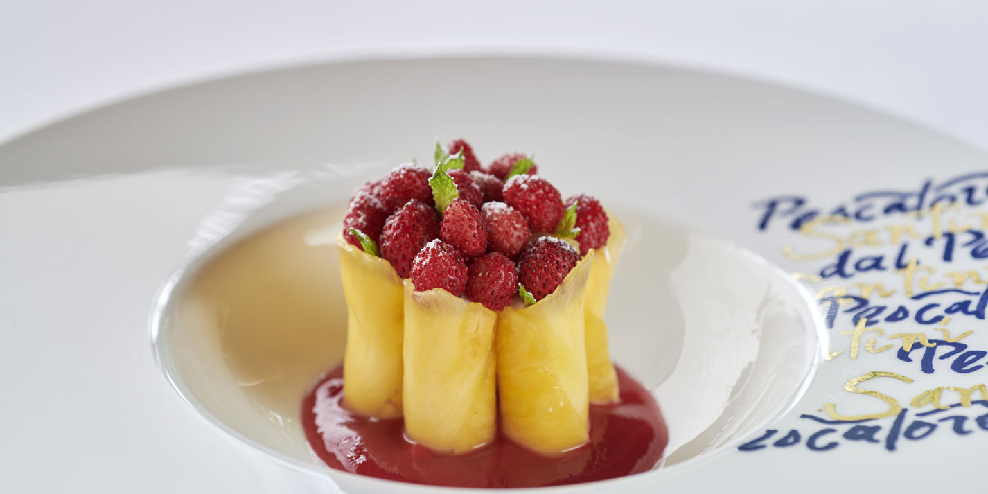 Pineapple, Raspberry and Cream Dessert Recipe - Great Italian Chefs