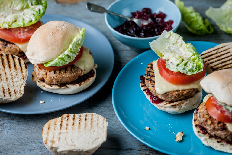 Turkey, chestnut and sage burgers