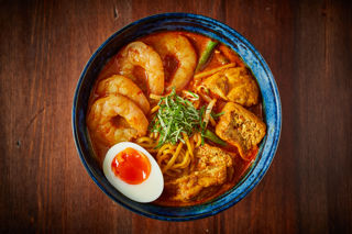 King prawn Nyonya curry laksa
