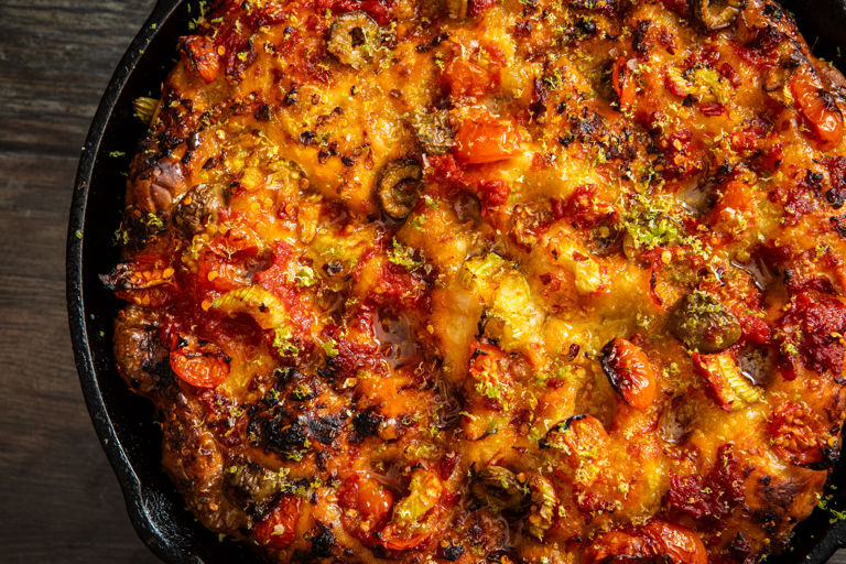 Bloody Mary focaccia with lime salt 