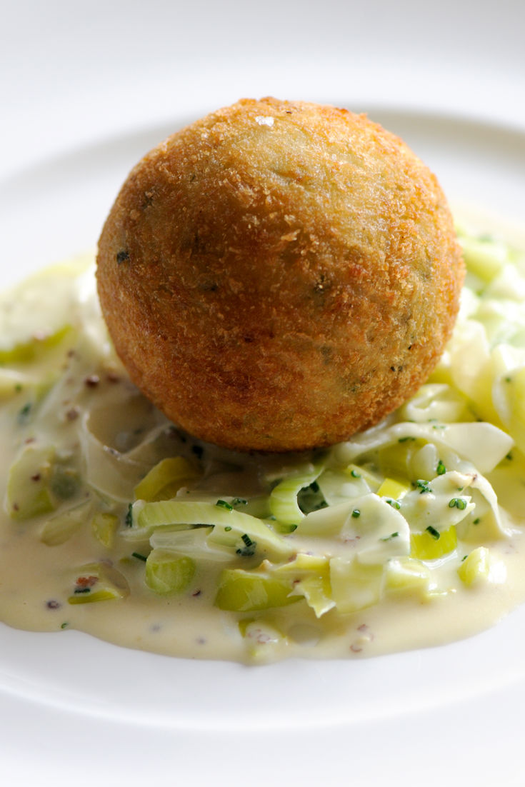 Smoked Haddock Fish Cake Recipe & Creamed Leeks Great British Chefs