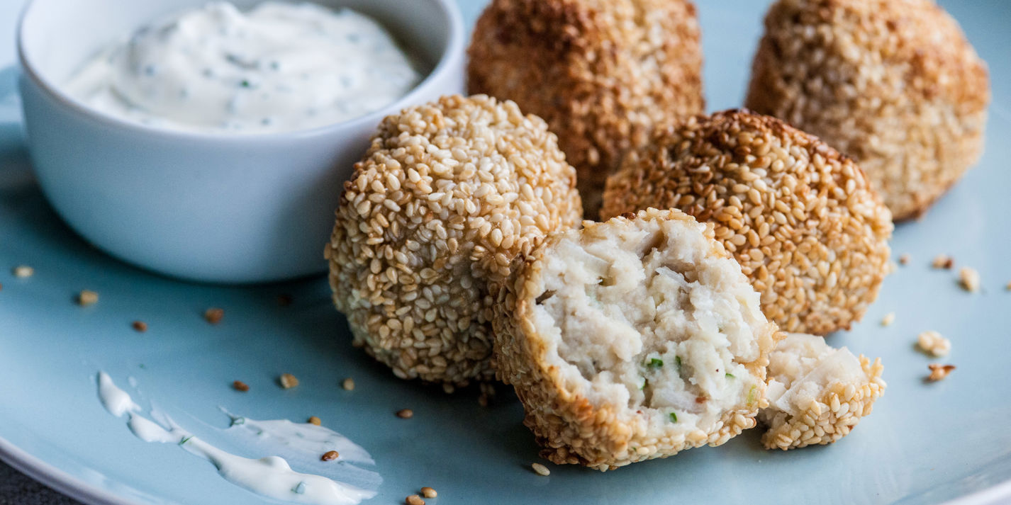 Fish Cakes and Chive Yoghurt Recipe - Great British Chefs