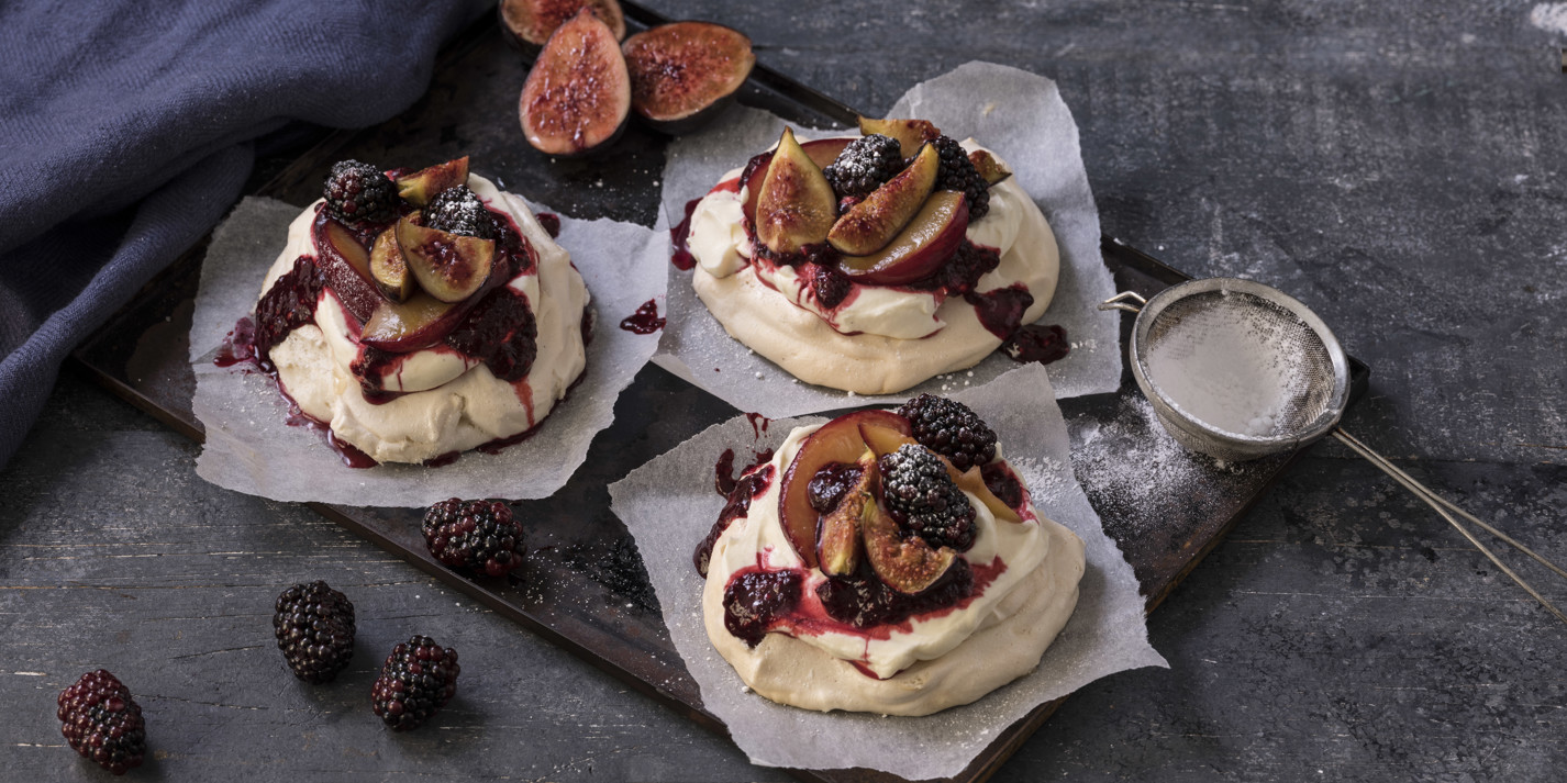 image of Autumn Fruit Pavlova recipe by Great British Chefs