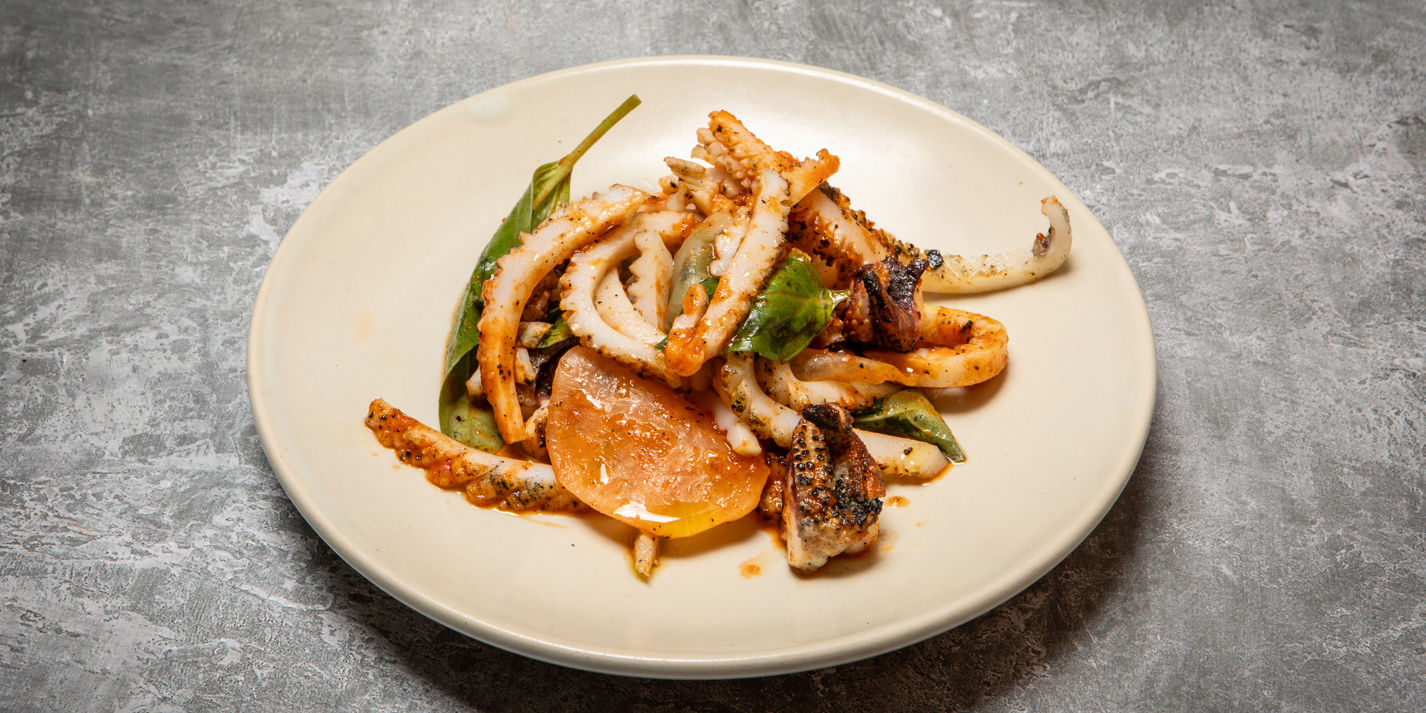 Cuttlefish, Harissa, Preserved Daikon And Basil Recipe - Great British 