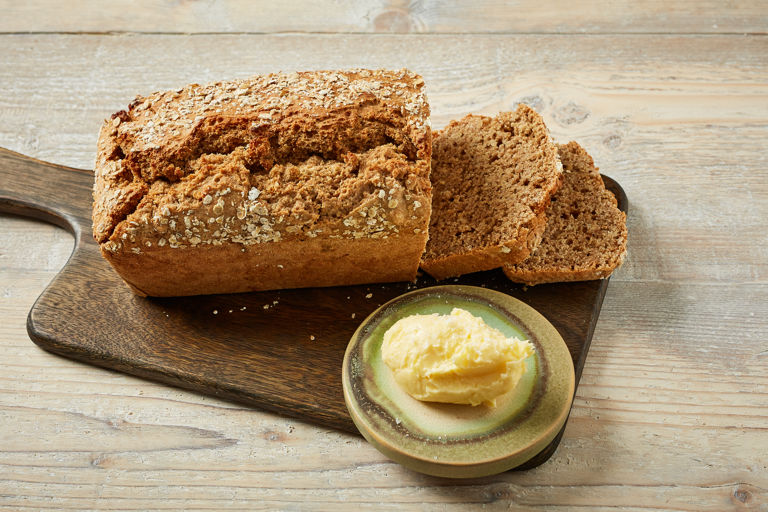 Honey ale soda bread with hand-churned butter