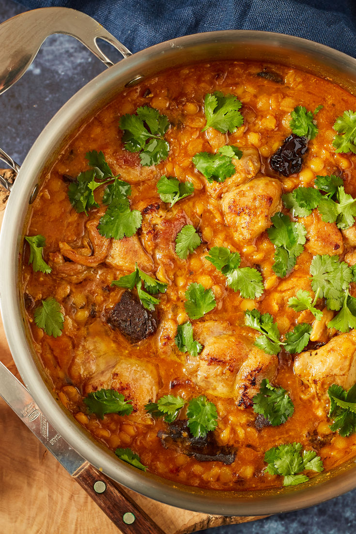 Braised Chicken Drumstick Fillets with Prunes and Saffron Recipe