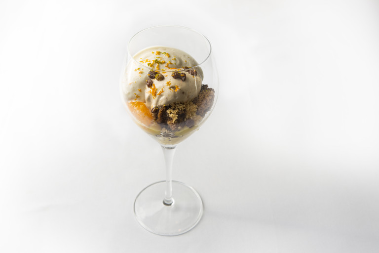 Christmas pudding sundae