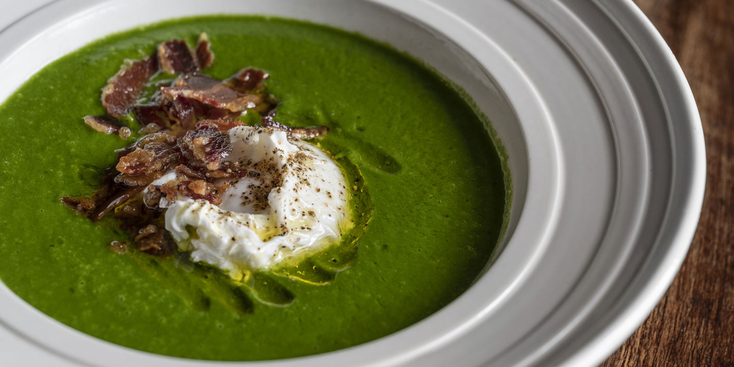 Nettle Soup with Poached Egg Recipe - Great British Chefs
