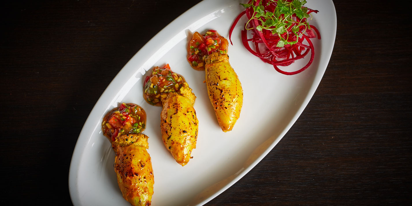 Stuffed Tandoori Squid Recipe - Great British Chefs