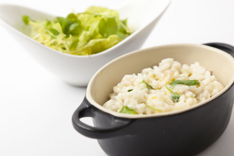 Chicken and watercress risotto