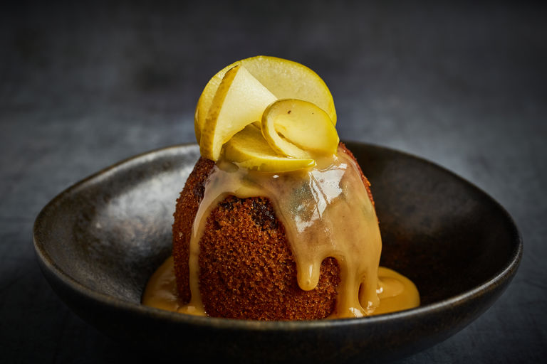 Gluten-free toffee apple puddings