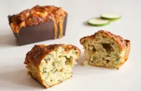 Courgette, cheddar and basil quick breads