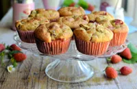 Strawberry and yogurt breakfast muffins