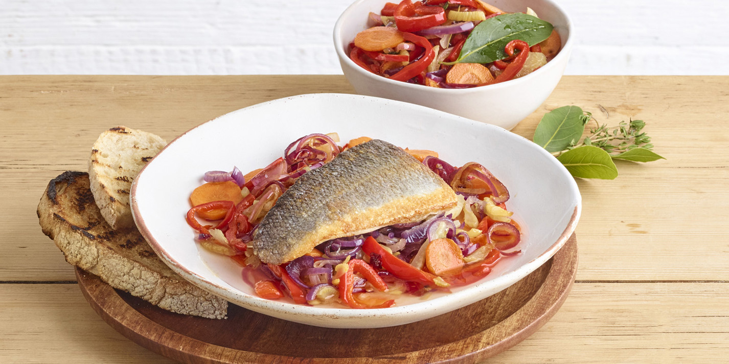 QuickPickled Sea Bass Escabeche Recipe Great British Chefs