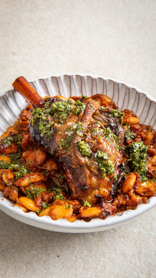 Lamb shanks with ras el hanout butter bean cassoulet recipe reel
