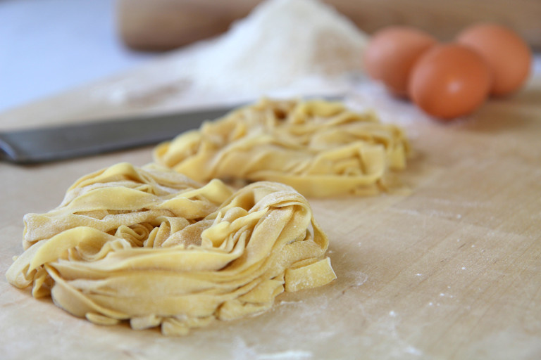 Homemade tagliatelle