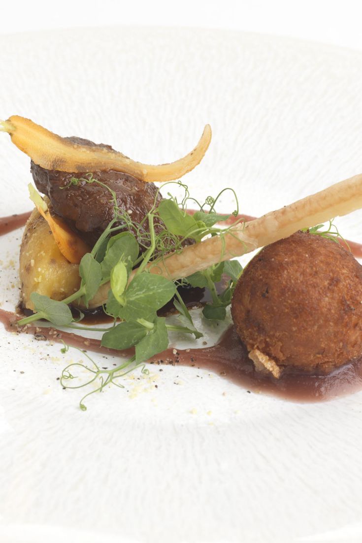 Pork Cheek with Crispy Ham Hock Bon Bon Recipe Great British Chefs