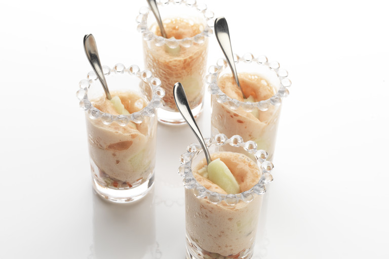 Bloody Mary foam with salsa