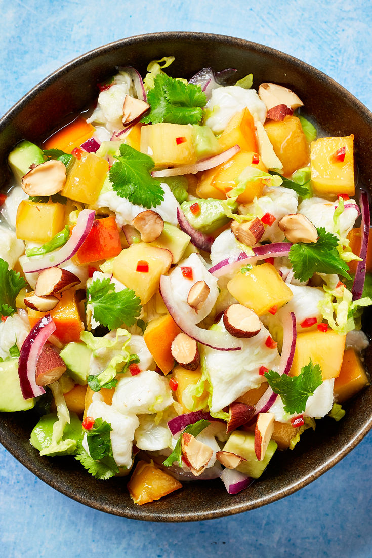 Cod, Spanish Persimon® and Avocado Ceviche Recipe Great British Chefs