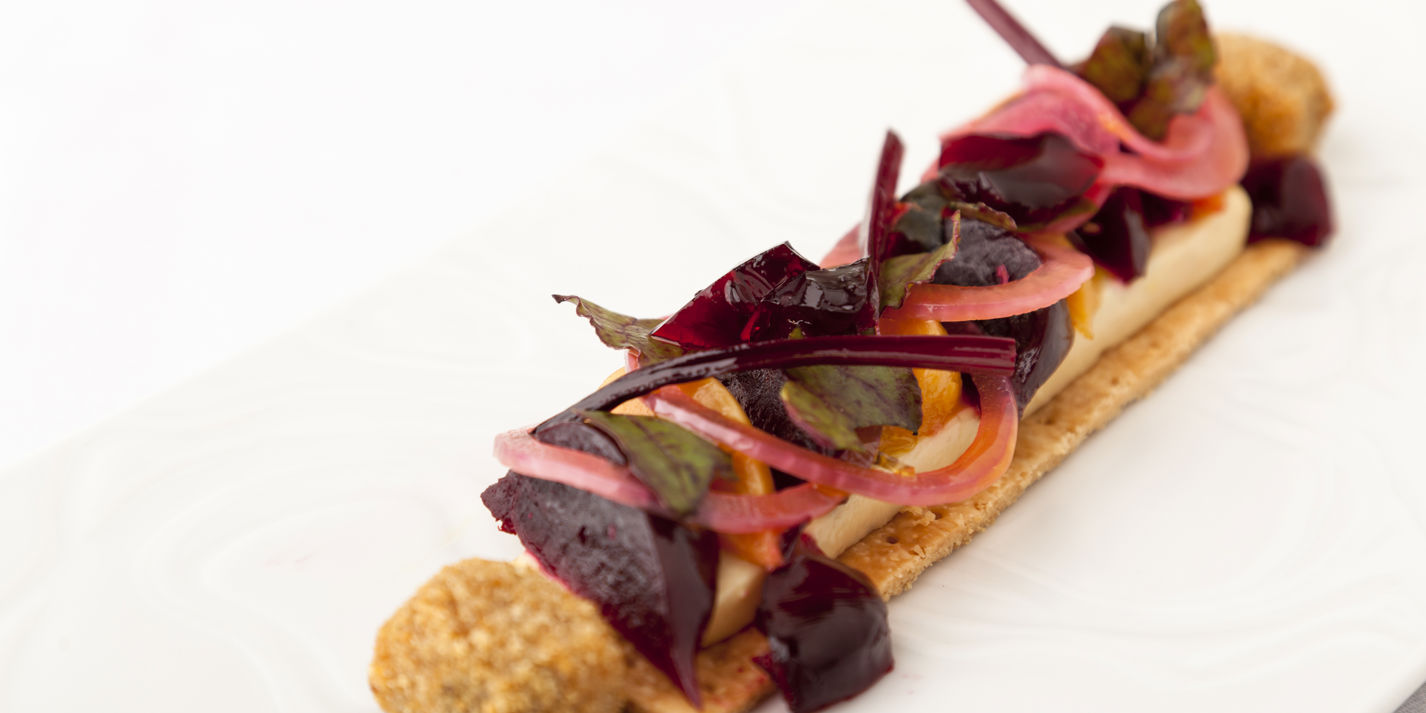 Beetroot Tart Recipe With Blue Cheese Beignets - Great British Chefs