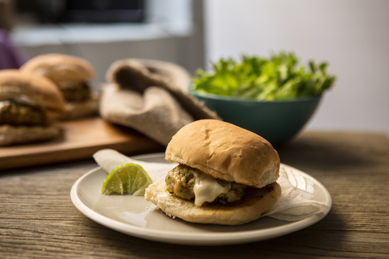 Cod and mackerel burgers