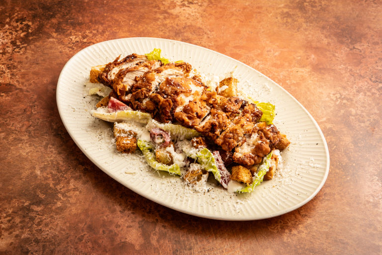 Fried chicken Caesar salad