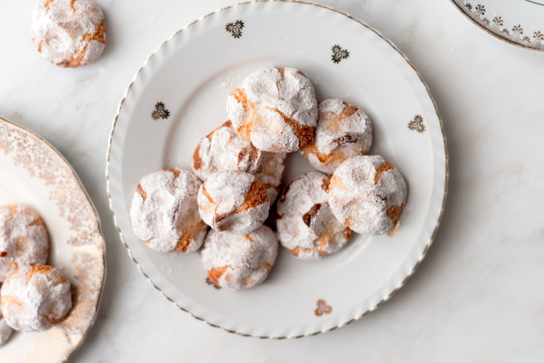 Clementine-scented marzipan biscuits