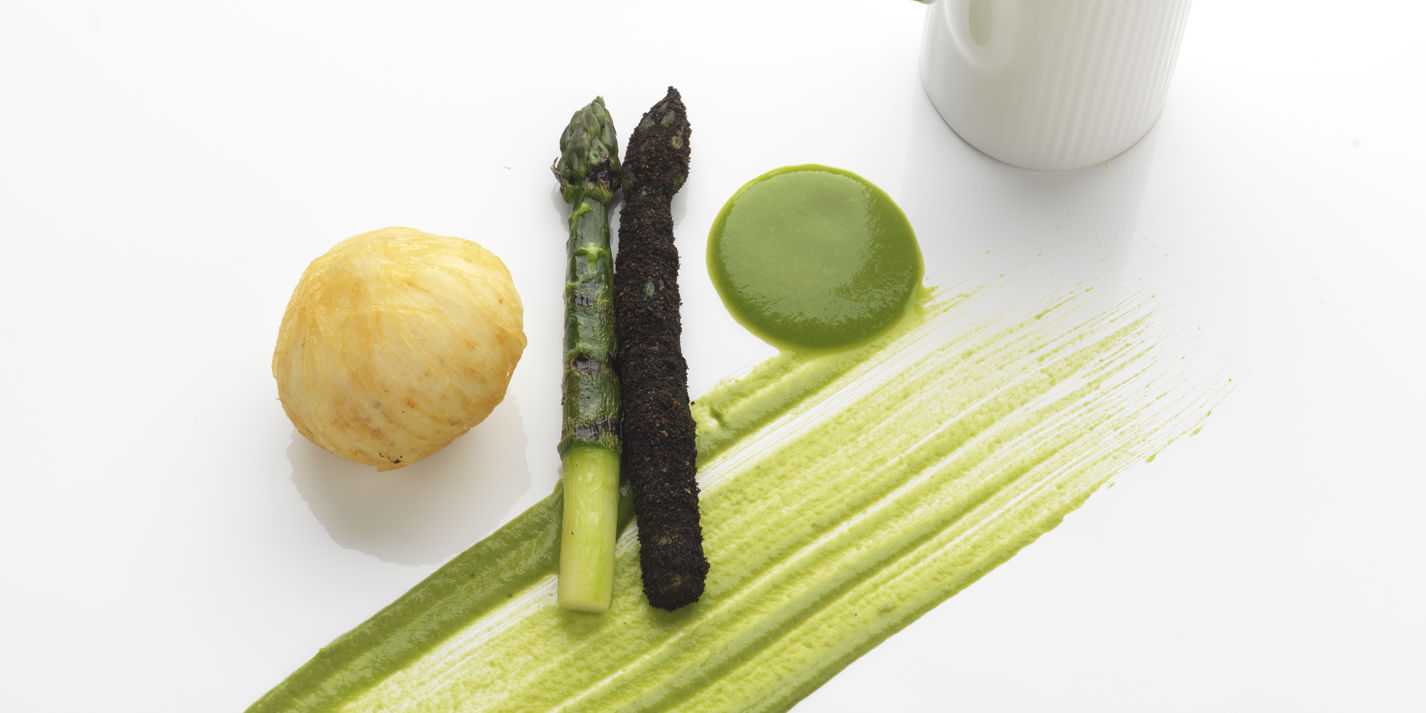 Asparagus Soup Recipe With Crispy Hen's Egg - Great British Chefs