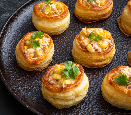 Curried Crab and Corn Vol-au-vents